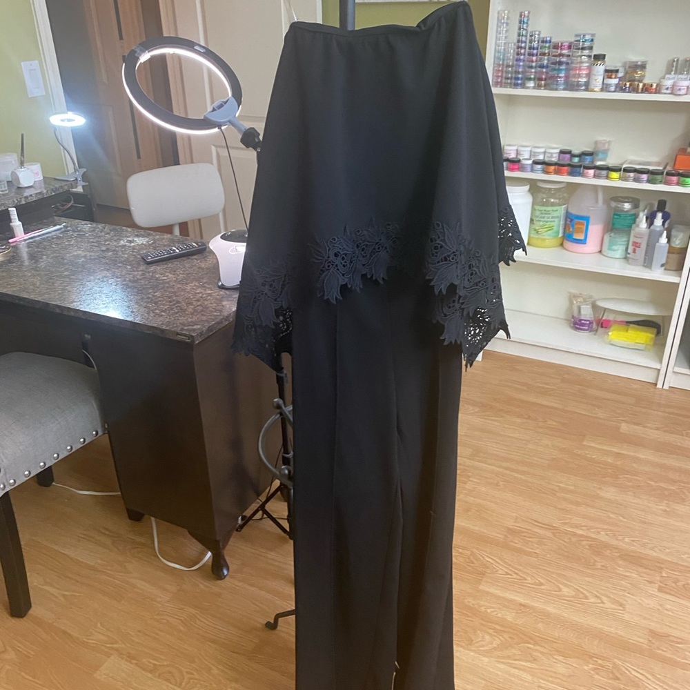Black tube top paint suit from shop hopes